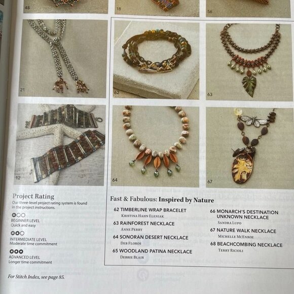 Beadwork Magazine Jewelry Crafting Book u Jun Jul 2019  Vol 22  No 4 Looming wit - Picture 5 of 8